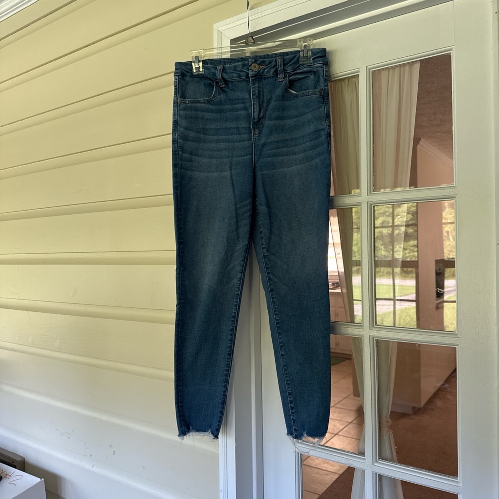 American Eagle Outfitters Dark Blue Ankle Jeans